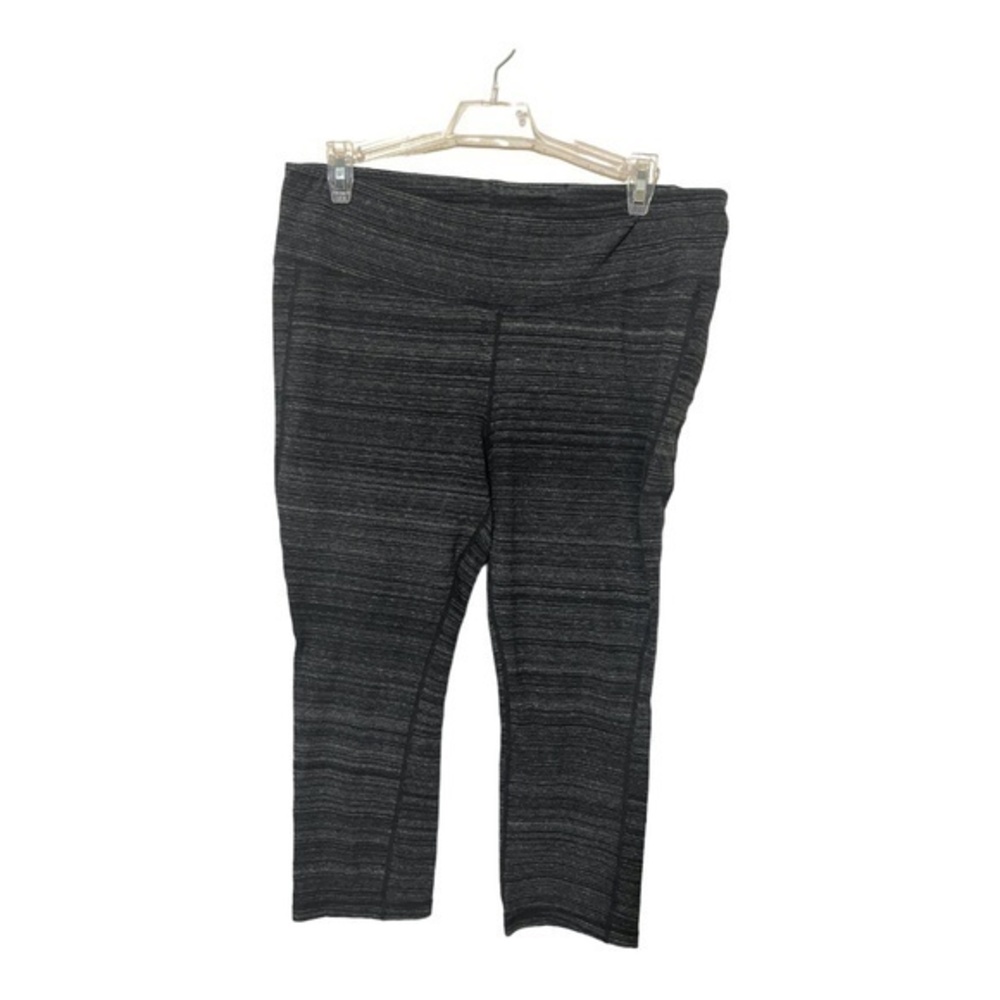 Gapfit Womens Heathered Grey Leggings Cropped Capri Athleisure Size XL